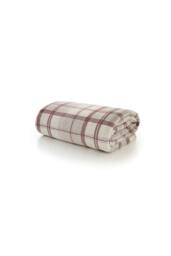 The Lyndon Company Hounds Check Throw Burgundy - 140 x 180cm Soft Blanket - Deyongs 1846 - Size: 140 cm x 180 cm - thumbnail 2