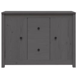 Berkfield Home Sideboard Grey 100x35x74 cm Solid Wood Pine - Size: 100 x 35 x 74 cm - thumbnail 3