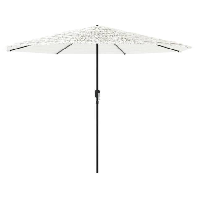 Berkfield Home Garden Parasol with Steel Pole White 388x388x248 cm - Size: 388 x 388 x 248 cm - image 1