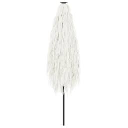 Berkfield Home Garden Parasol with Steel Pole White 388x388x248 cm - Size: 388 x 388 x 248 cm - thumbnail 6