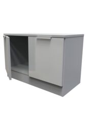 Ready Assembled 2 U Dover Compact 2 Door TV & Media Unit (Ready Assembled) in Dark Grey - thumbnail 5