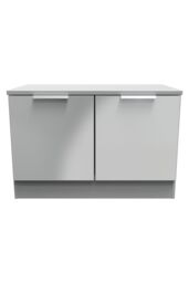 Ready Assembled 2 U Dover Compact 2 Door TV & Media Unit (Ready Assembled) in Dark Grey - thumbnail 1