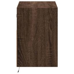 Berkfield Home TV Wall Cabinet with LED Lights Brown Oak 80x31x45 cm - Size: 80 x 31 x 45 cm - thumbnail 7