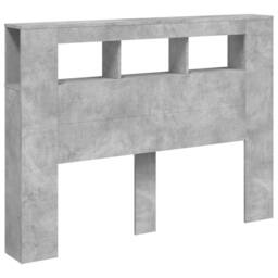 Berkfield Home LED Headboard Concrete Grey 140x18.5x103.5 cm Engineered Wood - thumbnail 5