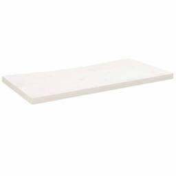Berkfield Home Desk Top White 80x40x2.5 cm Solid Wood Pine - thumbnail 1