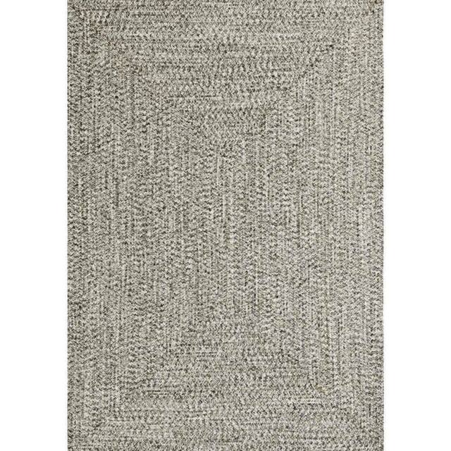 THE RUGS Indoor Outdoor Trenzado Rug Polypropylene Bordered Plain Design in Cream - Size: 200 cm x 290 cm - image 1