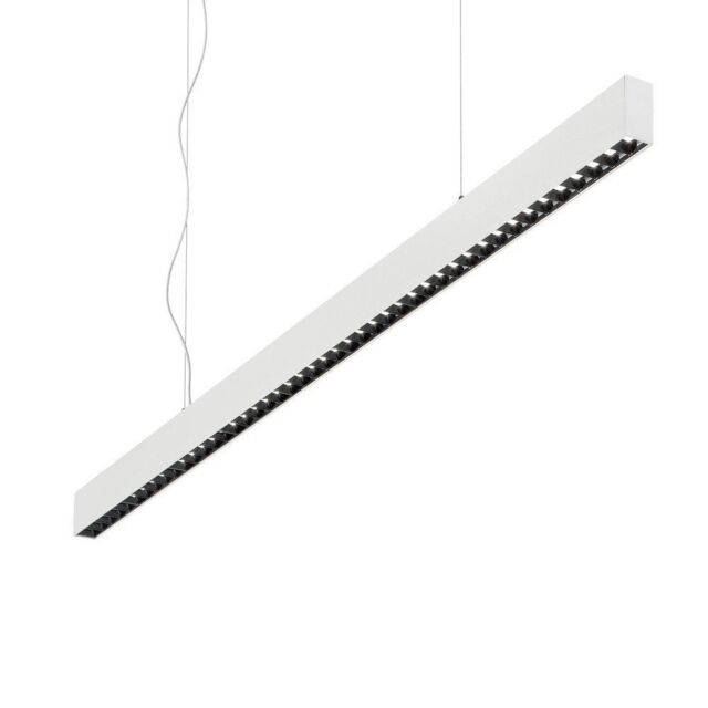 Netlighting Office LED Decorative Linear Straight Bar Pendant White 4000K - image 1