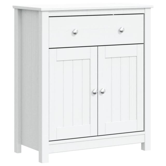 Berkfield Home Bathroom Cabinet BERG White 69.5x34x80 cm Solid Wood Pine - image 1