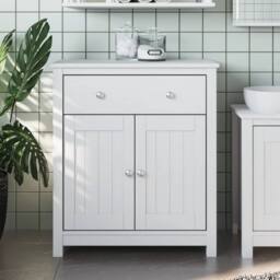 Berkfield Home Bathroom Cabinet BERG White 69.5x34x80 cm Solid Wood Pine - thumbnail 2