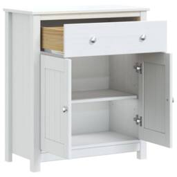 Berkfield Home Bathroom Cabinet BERG White 69.5x34x80 cm Solid Wood Pine - thumbnail 4