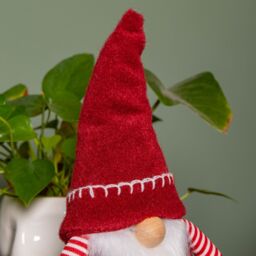 Samuel Alexander 50cm Red & White Stripe Sitting Christmas Gonk Decoration with Dangly Legs - thumbnail 4