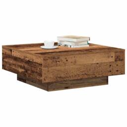 Berkfield Home Coffee Table - Old Wood - 80x80x31 cm - Engineered Wood in Brown - Size: 80 x 80 x 31 cm - thumbnail 3