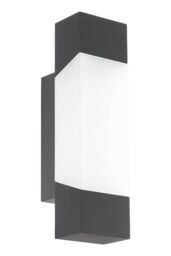 Eglo Gorzano Anthracite Metal & Plastic IP44 Integrated LED Outdoor Wall Light in Dark Grey - thumbnail 1