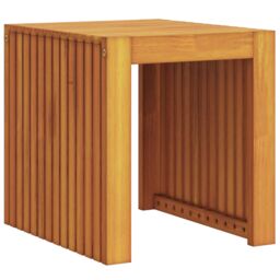 Berkfield Home Garden Side Table 43x36x40 cm Solid Wood Teak in Brown - Size: 43 x 36 x 40 cm - thumbnail 6