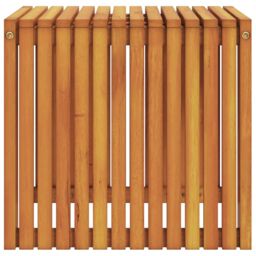 Berkfield Home Garden Side Table 43x36x40 cm Solid Wood Teak in Brown - Size: 43 x 36 x 40 cm - thumbnail 5