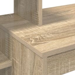 Berkfield Home Writing Desk Sonoma Oak Particle board Medium in Brown - thumbnail 7