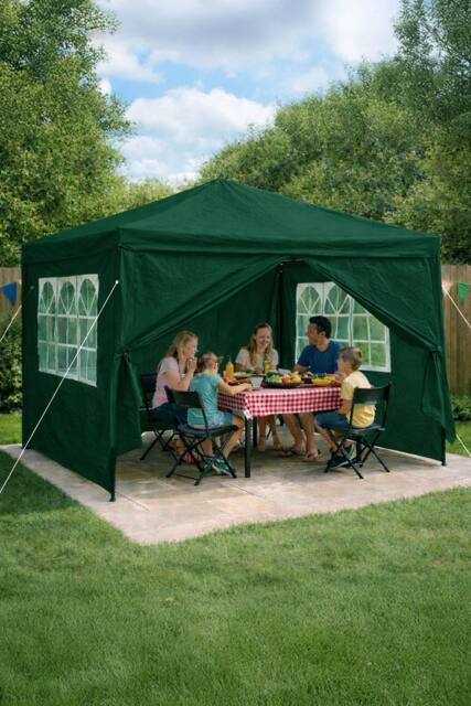 Neo 3Mx3M Light Weight Gazebo Waterproof Party Tent Marquee & Side Walls in Green - image 1