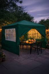 Neo 3Mx3M Light Weight Gazebo Waterproof Party Tent Marquee & Side Walls in Green - thumbnail 2