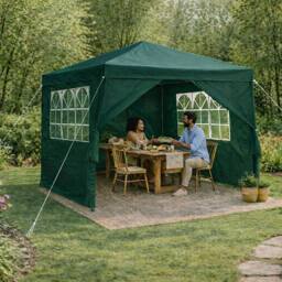 Neo 3Mx3M Light Weight Gazebo Waterproof Party Tent Marquee & Side Walls in Green - thumbnail 8