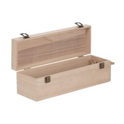 Red Hamper 35cm Single Bottle Wooden Box in Brown