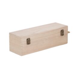 Red Hamper 35cm Single Bottle Wooden Box in Brown - thumbnail 2