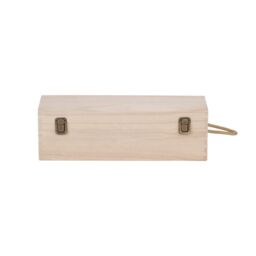 Red Hamper 35cm Single Bottle Wooden Box in Brown - thumbnail 4