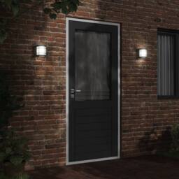 Berkfield Home Outdoor Wall Lights 2pcs Black Stainless Steel