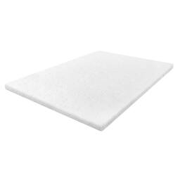 Lavio King Mattress Topper Memory Foam 5cm Bamboo Charcoal Washable in White