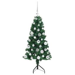 Berkfield Home Corner Artificial Christmas Tree Green 120 cm PVC & Metal - thumbnail 4