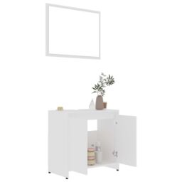 Berkfield Home 4 Piece Bathroom Furniture Set White Engineered Wood - thumbnail 5