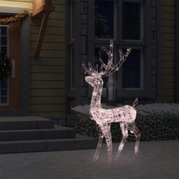 Berkfield Home Acrylic Reindeer Christmas Decoration 140 LEDs 120cm Warm White - thumbnail 3