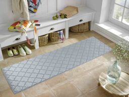 Desire Rugs Ivy Anti-Slip Trellis Design Doormat - Machine Washable for Easy Care in Dark Grey - Size: 40 cm x 60 cm - thumbnail 4