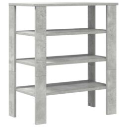 Berkfield Home Shoe Rack Concrete Grey 61x32x70 cm Engineered Wood - Size: 61 x 32 x 70 cm - thumbnail 6