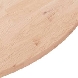 Berkfield Home Round Table Top ??90x1.5 cm Solid Wood Oak in Light Tan - Size: 90x1.5 cm - thumbnail 3