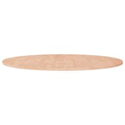 Berkfield Home Round Table Top ??90x1.5 cm Solid Wood Oak in Light Tan - Size: 90x1.5 cm - thumbnail 2