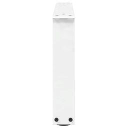 Berkfield Home Dining Table Legs V-Shape 2 pcs White 50x(30-31.3) cm Steel - thumbnail 6