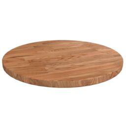 Berkfield Home Round Table Top Light Brown Ã˜30x1.5 cm Treated Solid Wood Oak - Size: 30x1.5 cm
