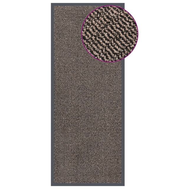 Berkfield Home Doormat Tufted 60x150 cm Dark Brown - image 1