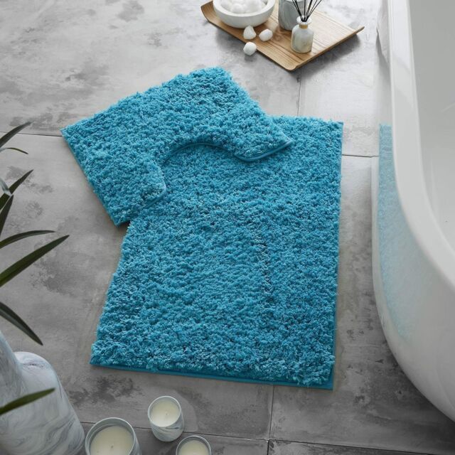 GAVENO CAVAILIA 2 Piece Zero Twist Bath Mat Set in Turquoise - image 1