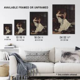Artery8 Albert Edelfelt Queen Bianca of Namur With Son Framed Wall Art Print - Size: A4 - thumbnail 3