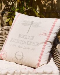 Dibor Traditional Belle Jardinere Red Summer Outdoor Garden Cushion L50 x W50cm in Grey - Size: 50 cm x 50 cm - thumbnail 1