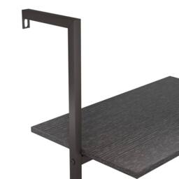 Berkfield Home 4-Tier Leaning Shelf Black 64x35x152.5 cm - thumbnail 7
