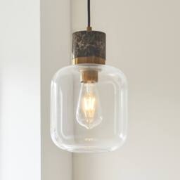 Netlighting Travi Slim Pendant Brown Vintage Brass & Glass E27 - thumbnail 4