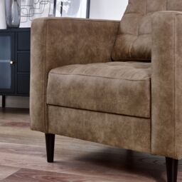 FurnitureboxUK Jade Modern Faux Leather Armchair in Brown - thumbnail 7