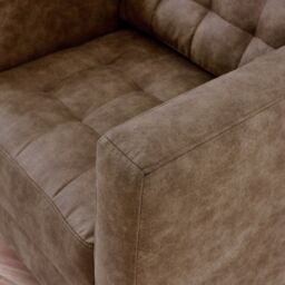 FurnitureboxUK Jade Modern Faux Leather Armchair in Brown - thumbnail 5