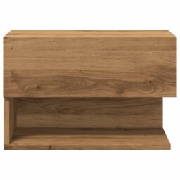 Berkfield Home Wall-mounted Bedside Cabinet Artisian Oak in Brown - thumbnail 5