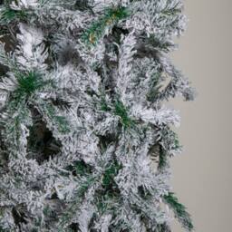 Samuel Alexander 8ft Double Door Snow Flocked Christmas Tree Arch with 2000 Tips in Green - thumbnail 6