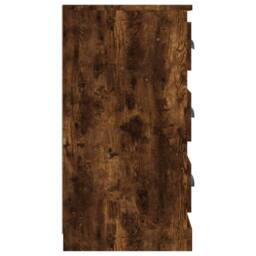Berkfield Home Sideboard Smoked Oak 70x35.5x67.5 cm Engineered Wood in Brown - thumbnail 5