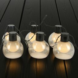 Bright Zeal 10-Ball Timer String Lights, Atmosphere Decorative Lights in Black - thumbnail 5