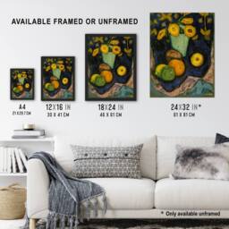 "Artery8 Still Life with Flowers & Fruit Hartley Wall Art Poster Print - Size: W18"" x H24""" - thumbnail 3